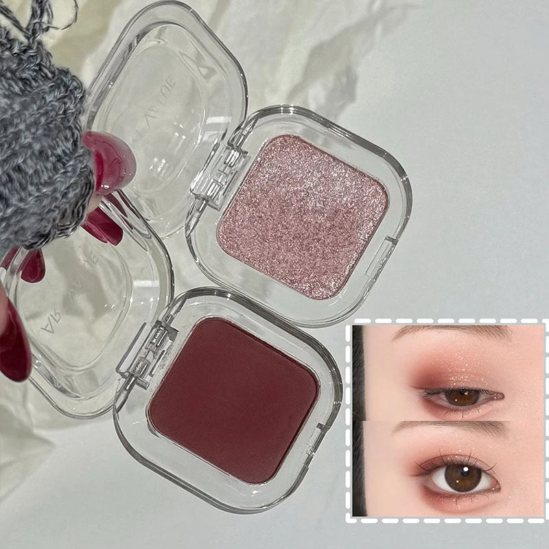 Single Color Eyeshadow Palette - Long-Lasting Matte & Shimmer Finish, No Fallout, Multi-Color Makeup
