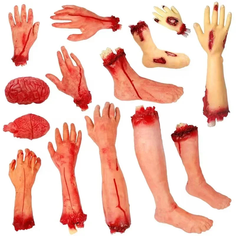 Halloween Bloody Severed Human Arm Prop for Haunted House Yard Decor
