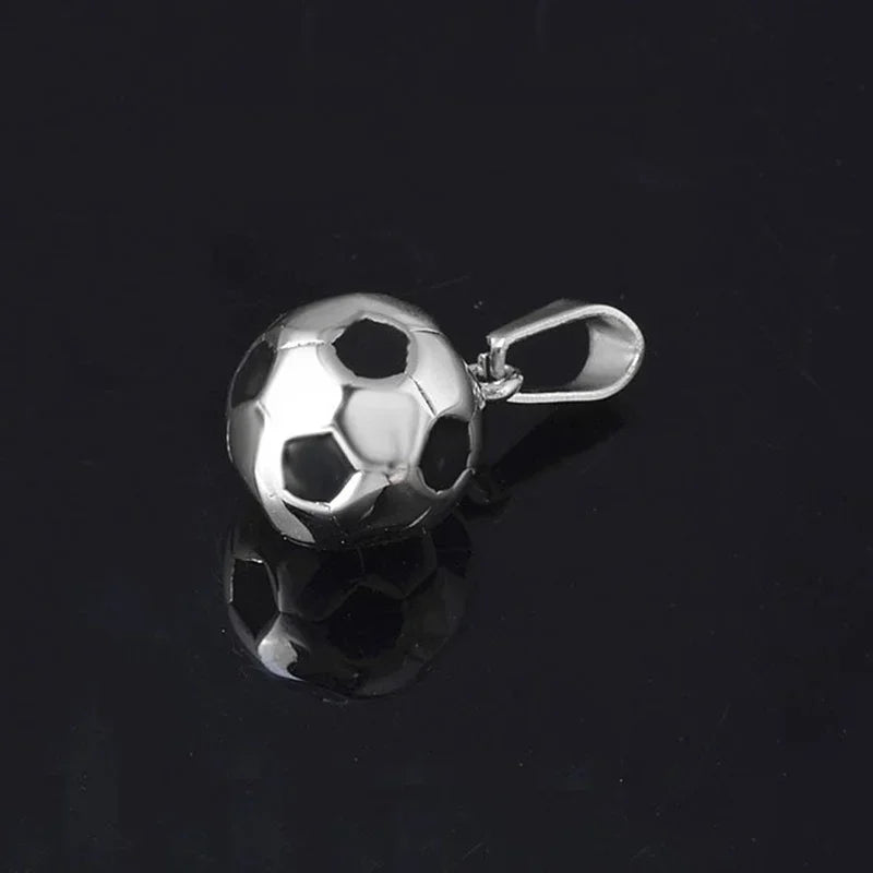 Football Necklace with Stainless Steel Chain - Boy's Gift, Men's Jewelry