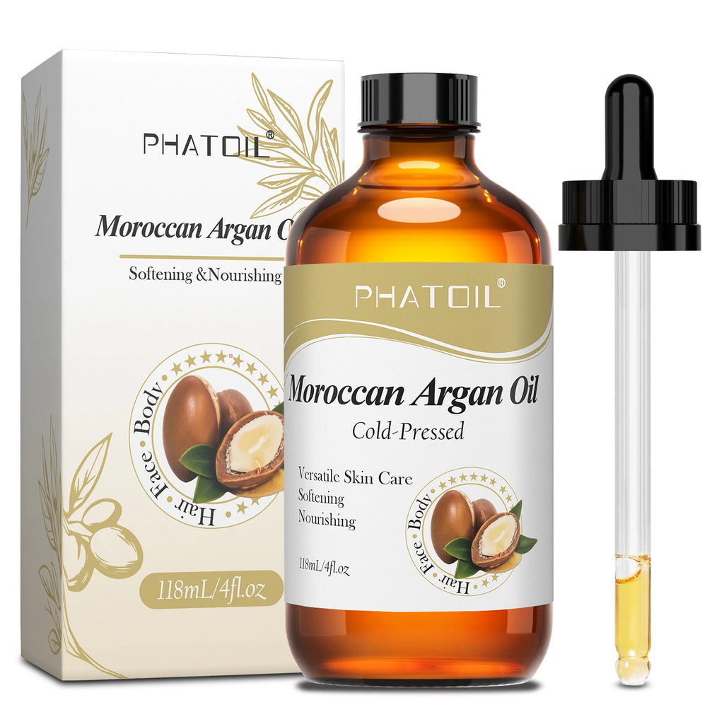 Organic Face Oil Set - Cold Pressed Carrier Oils for Skin & Hair - 118ml