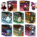8Sheets Cartoon Halloween Puzzle Stickers Make-A-Face DIY Children's Waterproof Decals