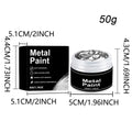 Silver Metal Paint 50g Quick Dry Anti-Crack Waterproof Coating for Wood & Metal
