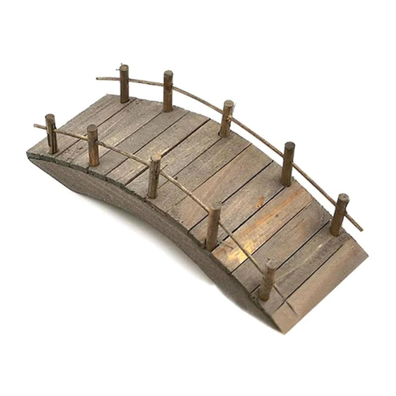 Mini Wooden Arch Bridge for 1/12 Dollhouse - Fairy Garden Miniature Accessory
