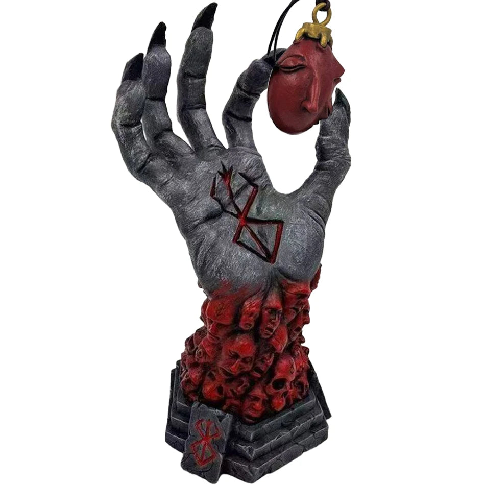 Handcrafted Berserk Anime Hand of God Resin Figurine - Halloween Skeleton Decor