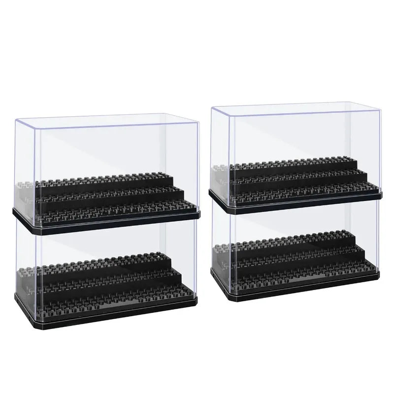 Acrylic Minifigure Display Case - Stackable Dustproof Building Block Storage