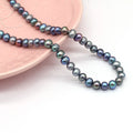 Natural Freshwater Black Pearl Loose Beads for Jewelry Making - 5-6mm