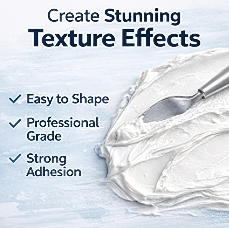 300g 3D Modeling Paste for Artists - White Acrylic Medium, Fast Drying, Non-Cracking