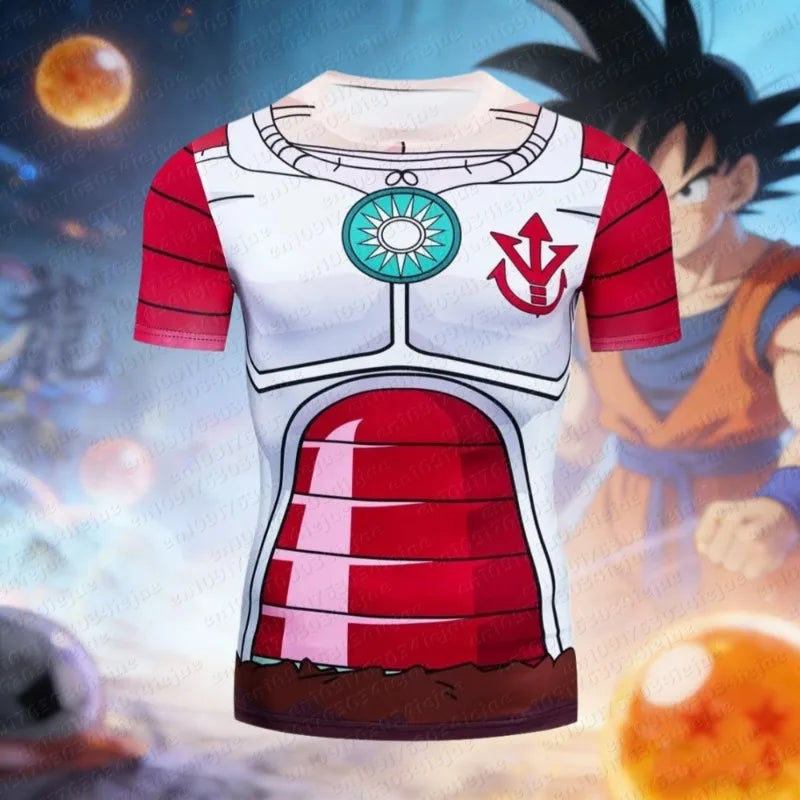 Anime Dragon Ball Goku T-Shirt for Men Summer Breathable Cartoon Top
