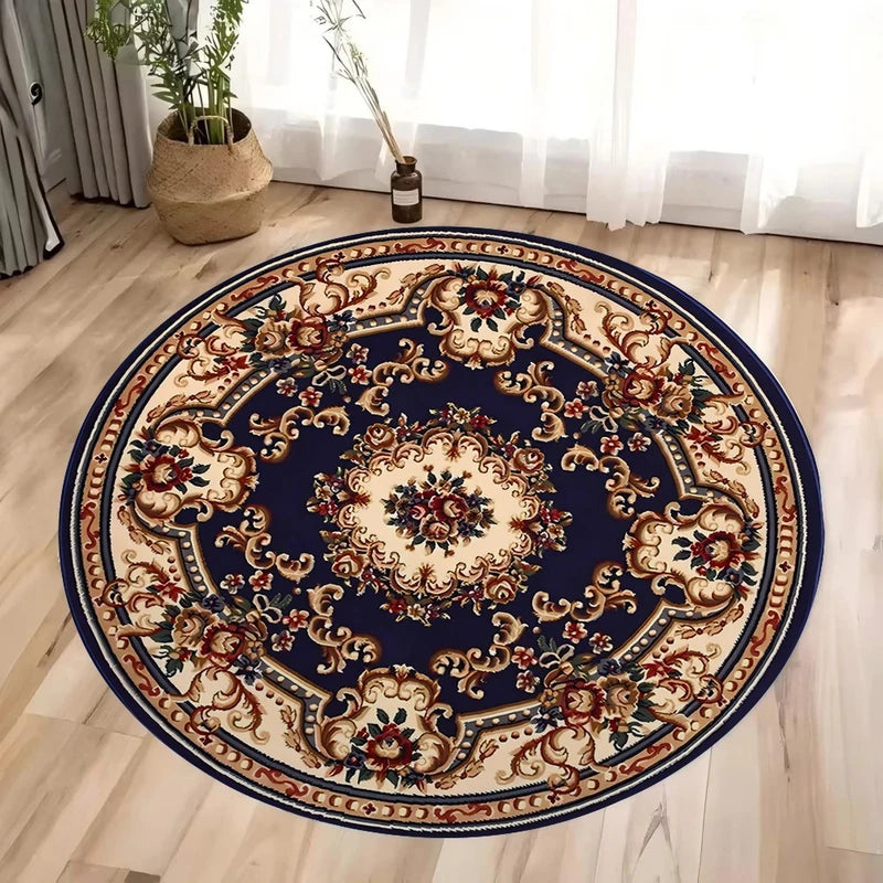 Round Persian Style Carpet Bathroom Mat Home Decor Living Room Kitchen Rug
