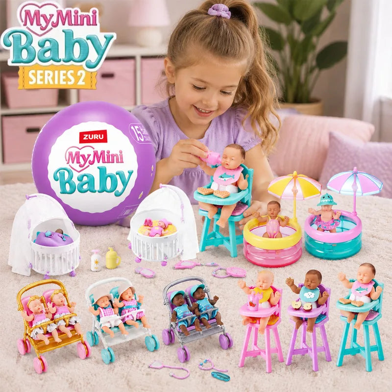 Mini Baby Doll Surprise Set with Accessories - Collectible Kids Play Toy