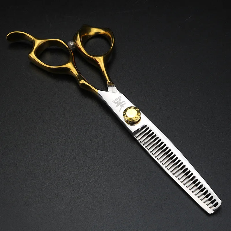 6-Inch Fish Scale Handle Hair Cutting & Thinning Scissors for Salon & Home Use