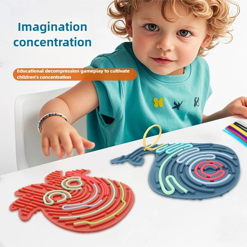 Silicone Travel Fidget Toys Sensory Activity Board for Kids Stress Relief