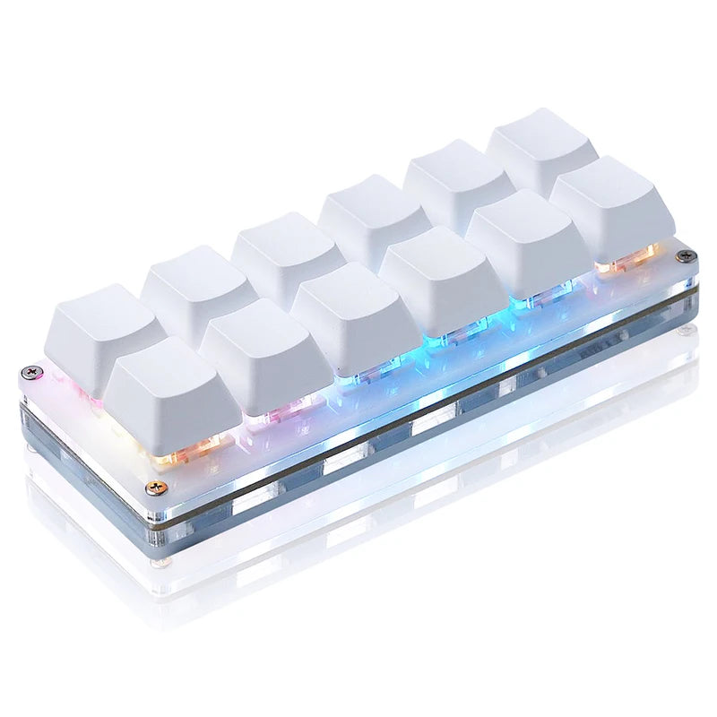 12-Key Mini Mechanical Gaming Keyboard One Handed USB-C Wired Programmable Hot Swappable