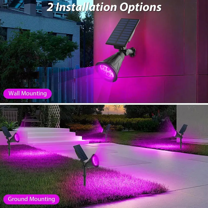 4LED Solar Outdoor Landscape Garden Lights IP65 Wall Tree Decor for Glow Party