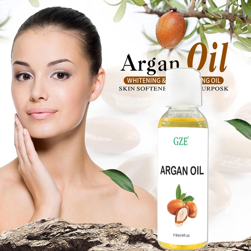 Organic Moroccan Argan Oil for Skin & Hair - Cold Pressed Moisturizer 100% Pure