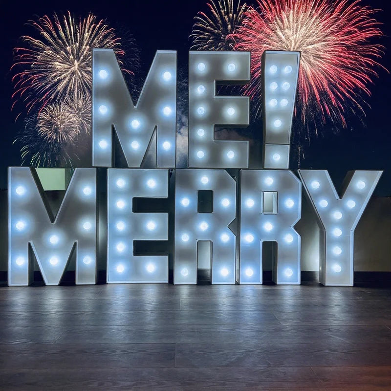 Digital Marquee Letters Frame for Birthday Party & Anniversary Decorations