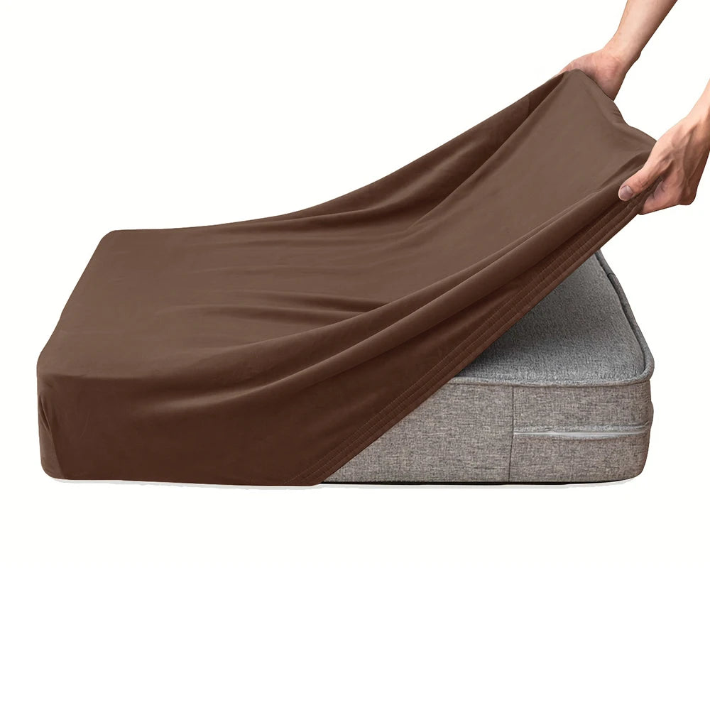 Stretch Velvet Sofa Cover - Solid Colors, Washable, Sofa & Sectional Protectors
