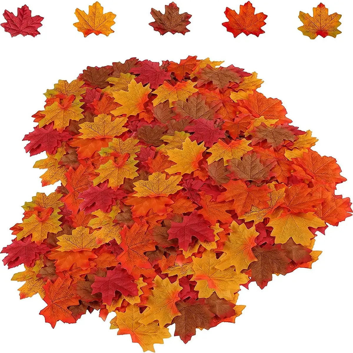 Artificial Maple Leaves Autumn Leaf Garland for Fall Halloween Thanksgiving Party Decor