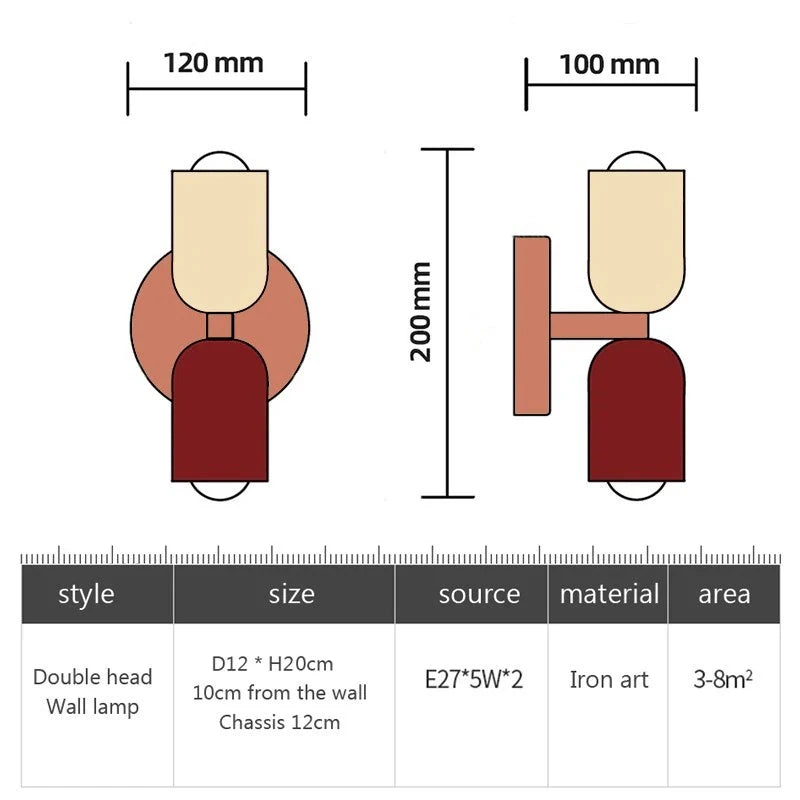 Nordic Wall Lamp LED Sconce for Bedroom Living Room Minimalist Indoor Lighting