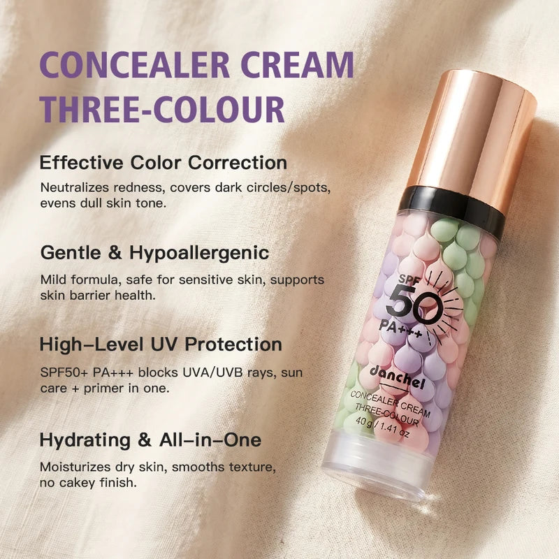 6-Piece Face Primer & Concealer Set with Blush Palette and Makeup Sponge - Christmas Gift