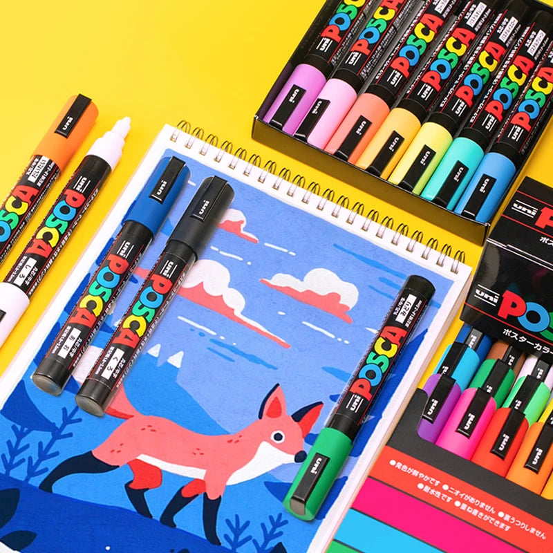 Set of 1 Japan UNI POSCA Markers Acrylic Graffiti Paint Pens Waterproof Art Supplies