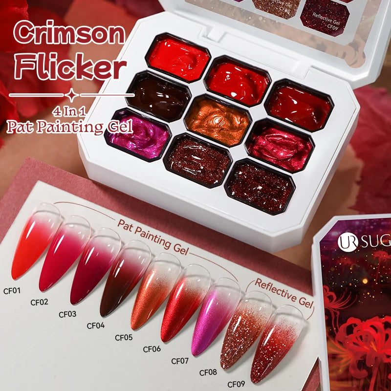 9-Color Gel Nail Polish Set - 4-in-1 Gradient & Art UV LED Soak Off