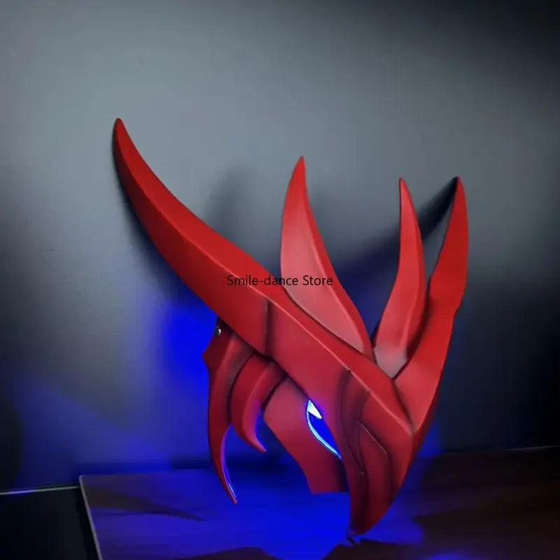 Halloween Yone Mask Cosplay Costume Accessory Resin Luminescent Mask for Game League of Legends