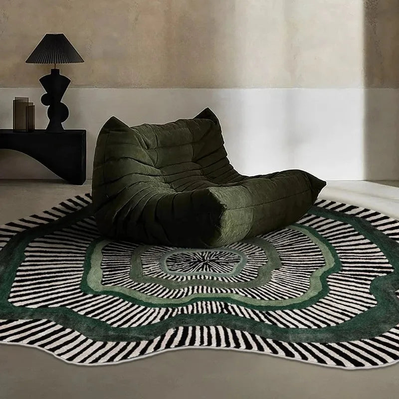 Non-Slip Plush Area Rug for Living Room & Bedroom - Washable & Soft Thick Carpet