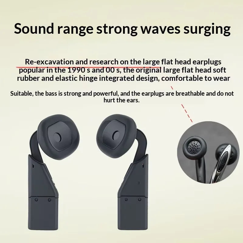 Foldable In-Ear Bluetooth Earphones with Ultra-Thin Portable Headset and 2-in-1 Phone Case