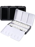 Empty Watercolor Palette with 14 Half Pans Metal Paint Case for DIY Travel Art