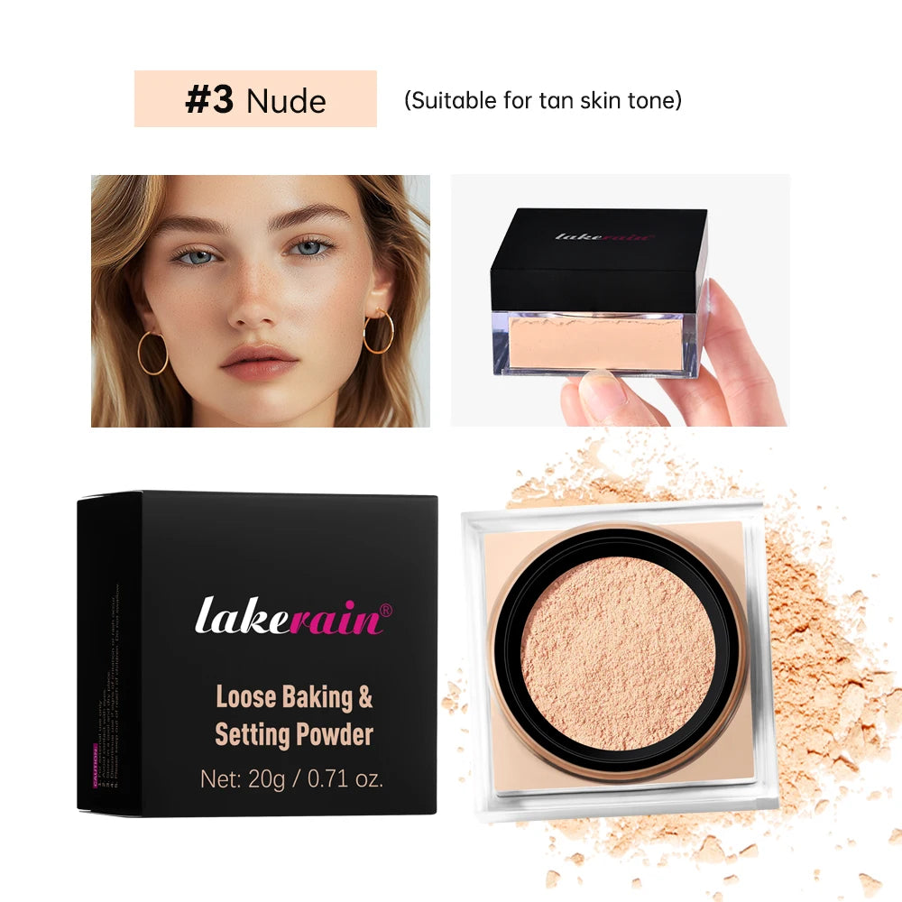 Loose Setting Powder with Oil Control & Blurring Finish - Long-Lasting Makeup Base