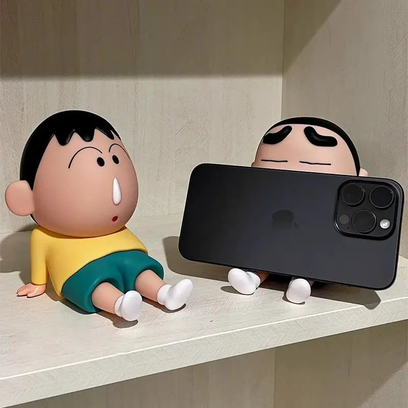 Cute Lazy Person Figure Mobile Phone Stand - Desktop Display Toy for Kids & Collectors