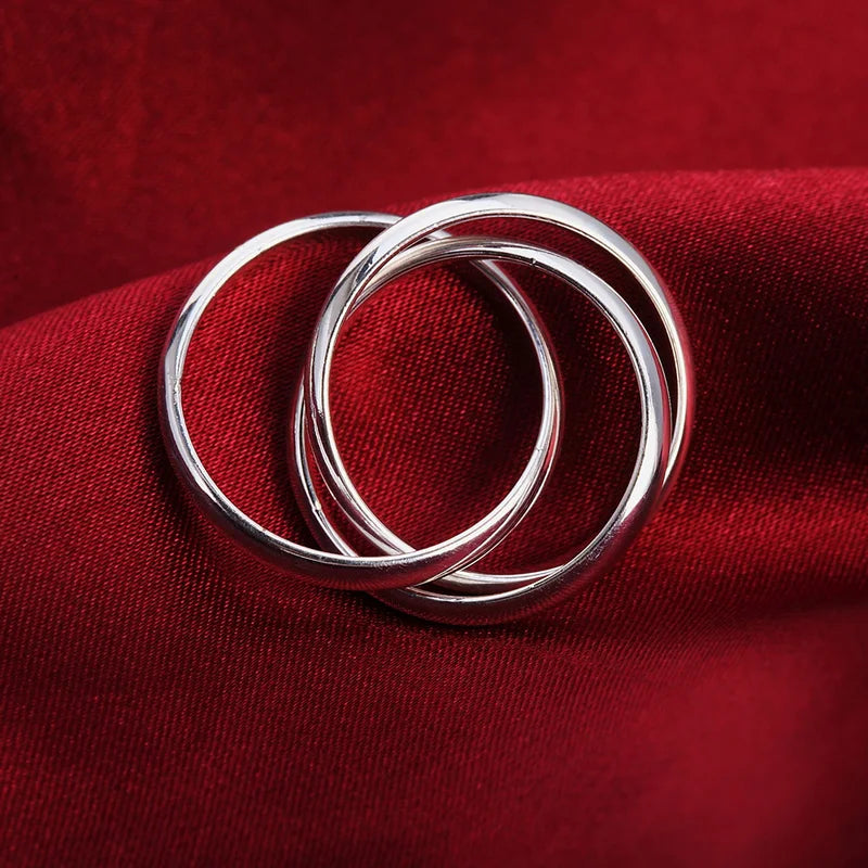 Sterling Silver Three-Ring Set for Women - Fine Jewelry Wholesale