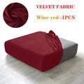 Velvet Corner Sofa Cushion Cover Elastic Thick L-Shape Armchair Slipcover