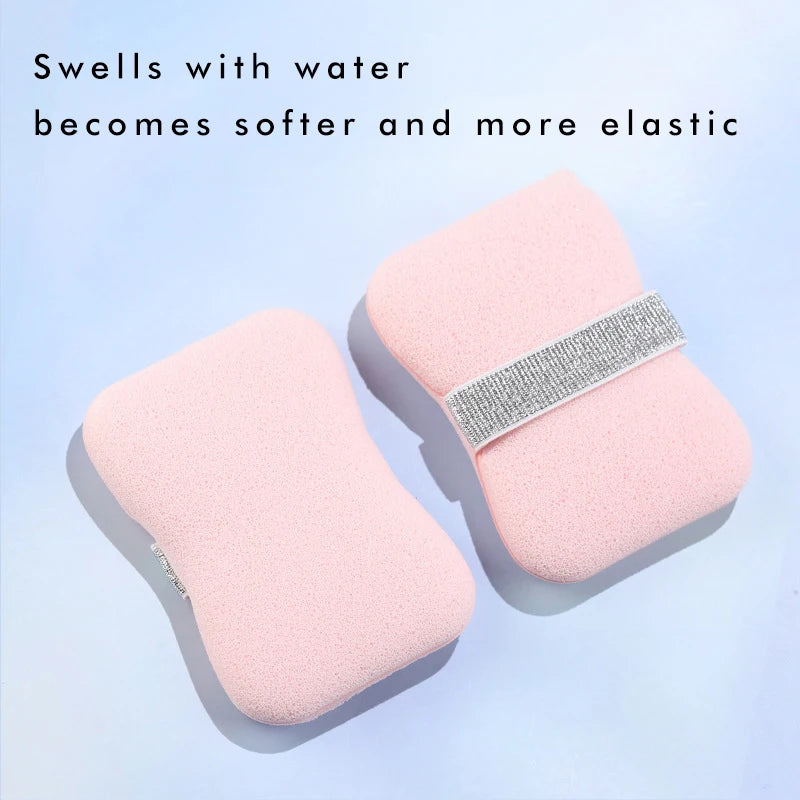 Bath Cleansing Foam Sponge Bag Set - Exfoliating Loofah Pouch for Body