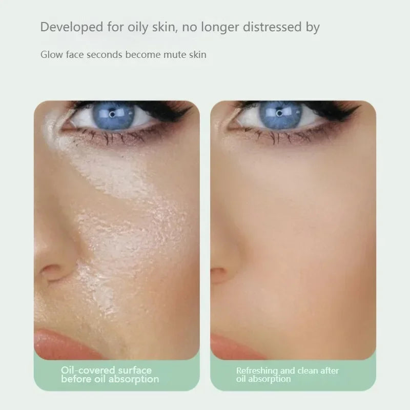 Face Oil-Absorbing Blotting Papers 100 Sheets for Matte Skin & Shine Control