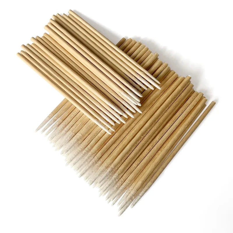 Micro Wood Cotton Swabs for Eyelash Extensions & Microblading - 100/500pcs