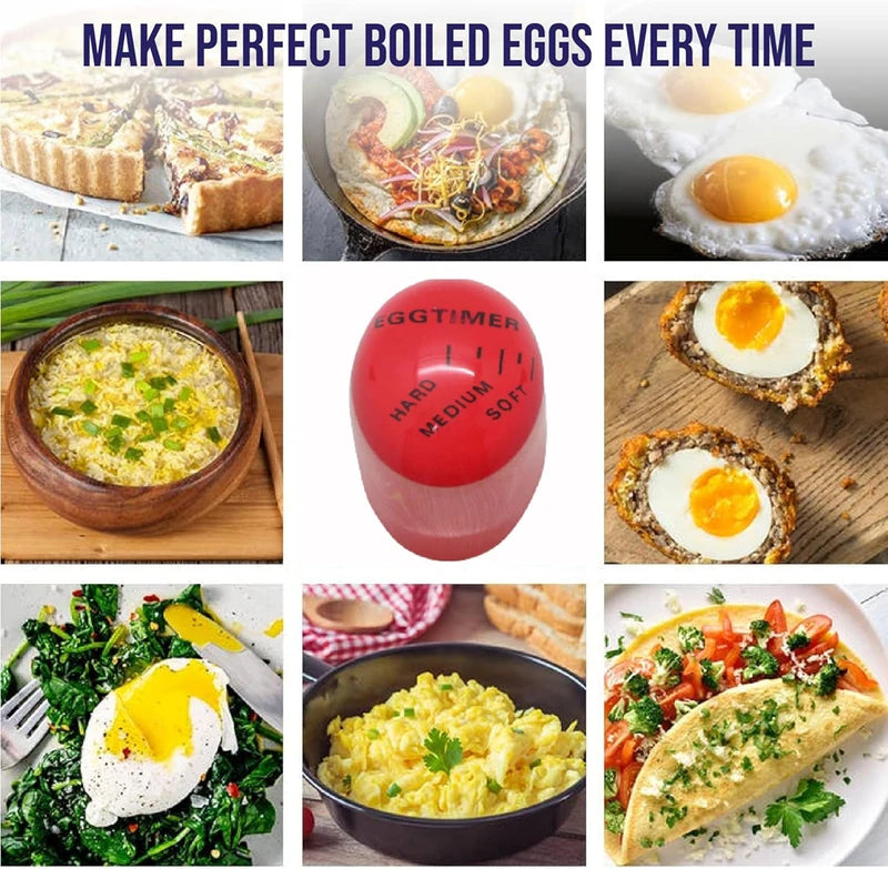 Color Changing Egg Timer for Perfect Boiled Eggs - Heat Sensitive Kitchen Tool