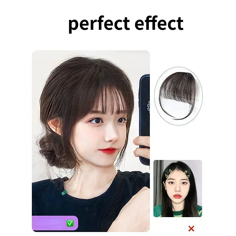 Fake Hair Bangs Clip-In Extension Synthetic Fringe for Women - Multiple Colors