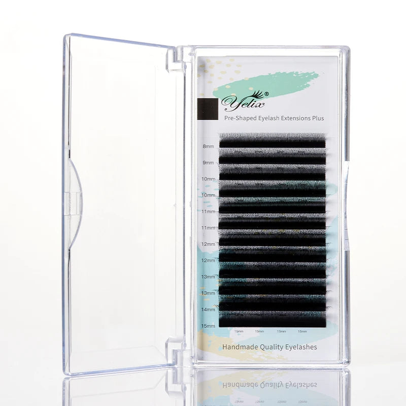 Premade 3D W Lash Extensions - Volume False Eyelash Fans for Natural Full Look