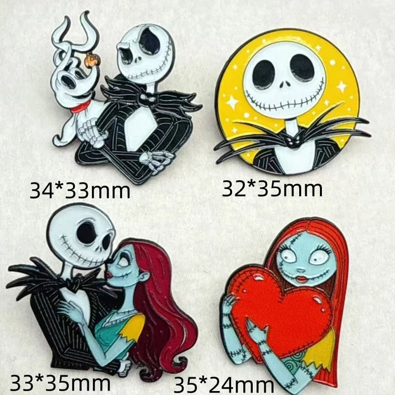 Halloween Horror Movie Enamel Pins for Bags & Jackets - 4 Pack