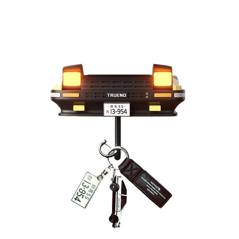 AE86 Car Headlight Key Hook - Light-Up Vehicle Memorabilia Storage Rack
