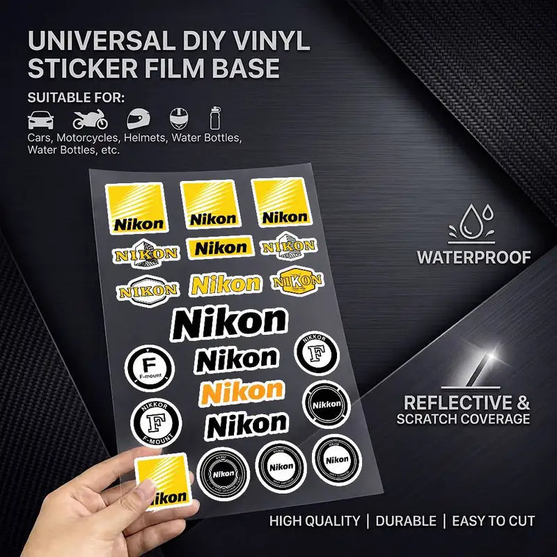 Reflective Waterproof Auto Decal Stickers for Bike Helmets & Vehicles - Scratch Cover
