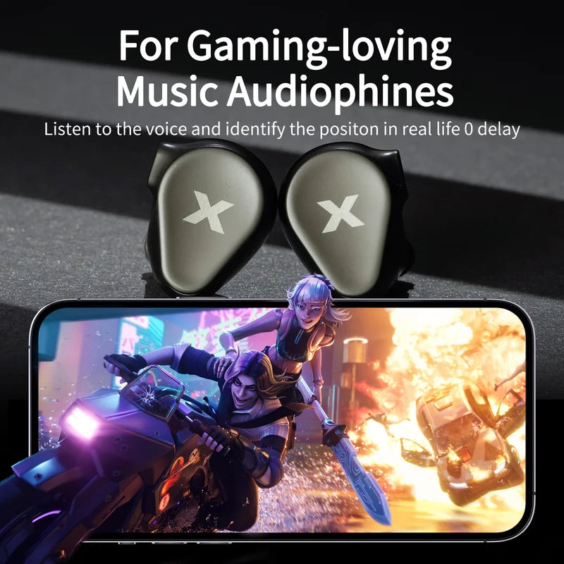 High-Fidelity In-Ear Monitors with Dual Magnetic Dynamic Drivers - Metal Alloy Housing, 3.5mm & Type-C, Audiophile Gaming Earphones