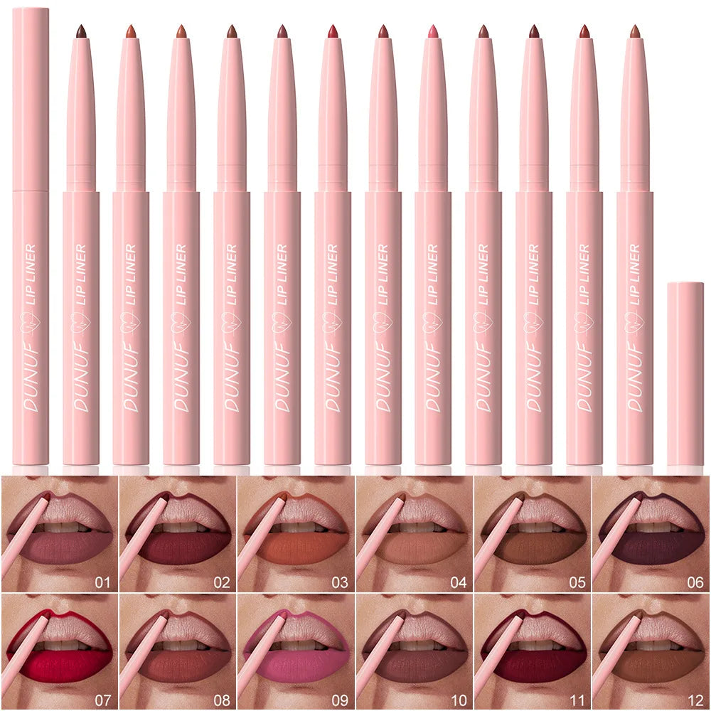Lip Liner Pen Set Long-Lasting Waterproof Non-Fading Makeup 6-Piece Collection