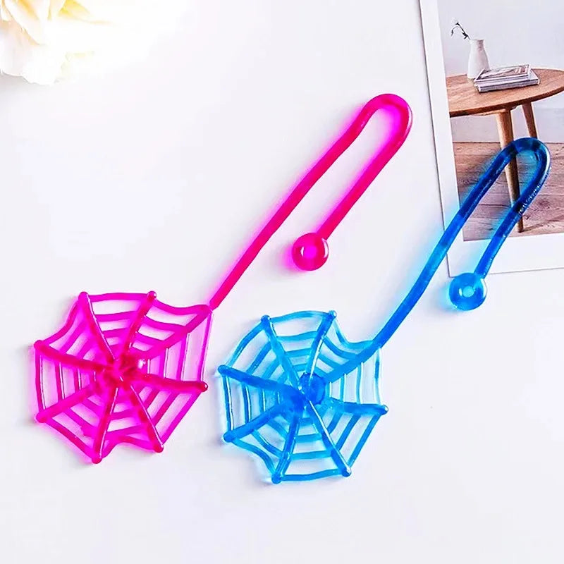 Mini Sticky Spider Web Party Favors - Halloween Carnival Gift Bag Fillers