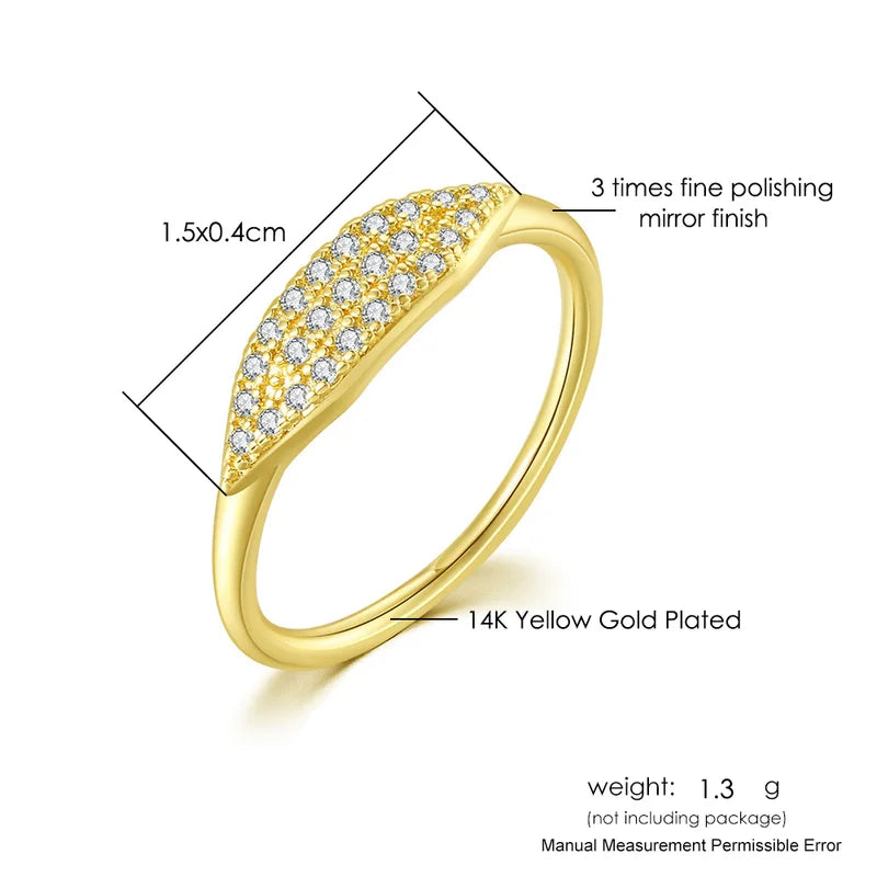 Minimalist Women's Stacking Ring Set Dainty Zirconia Gold Tone Finger Jewelry