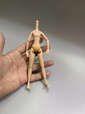 1/12 Doll House Girl Doll Without Head - DIY Nude Movable Body, 25cm