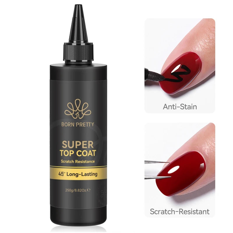250g Professional Nail Top Coat Gel Polish Long-Lasting & Quick Dry
