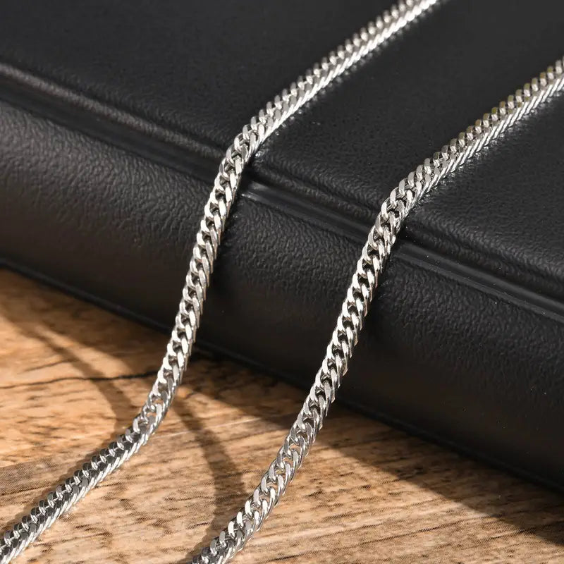 Stainless Steel Chain Necklace for Men Women - Adjustable Length & Colors
